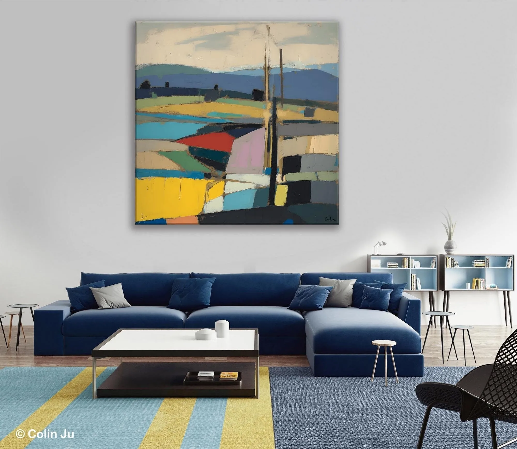 Original Landscape Wall Art Paintings, Abstract Wall Art Painting for Living Room, Landscape Canvas Paintings, Acrylic Painting on Canvas