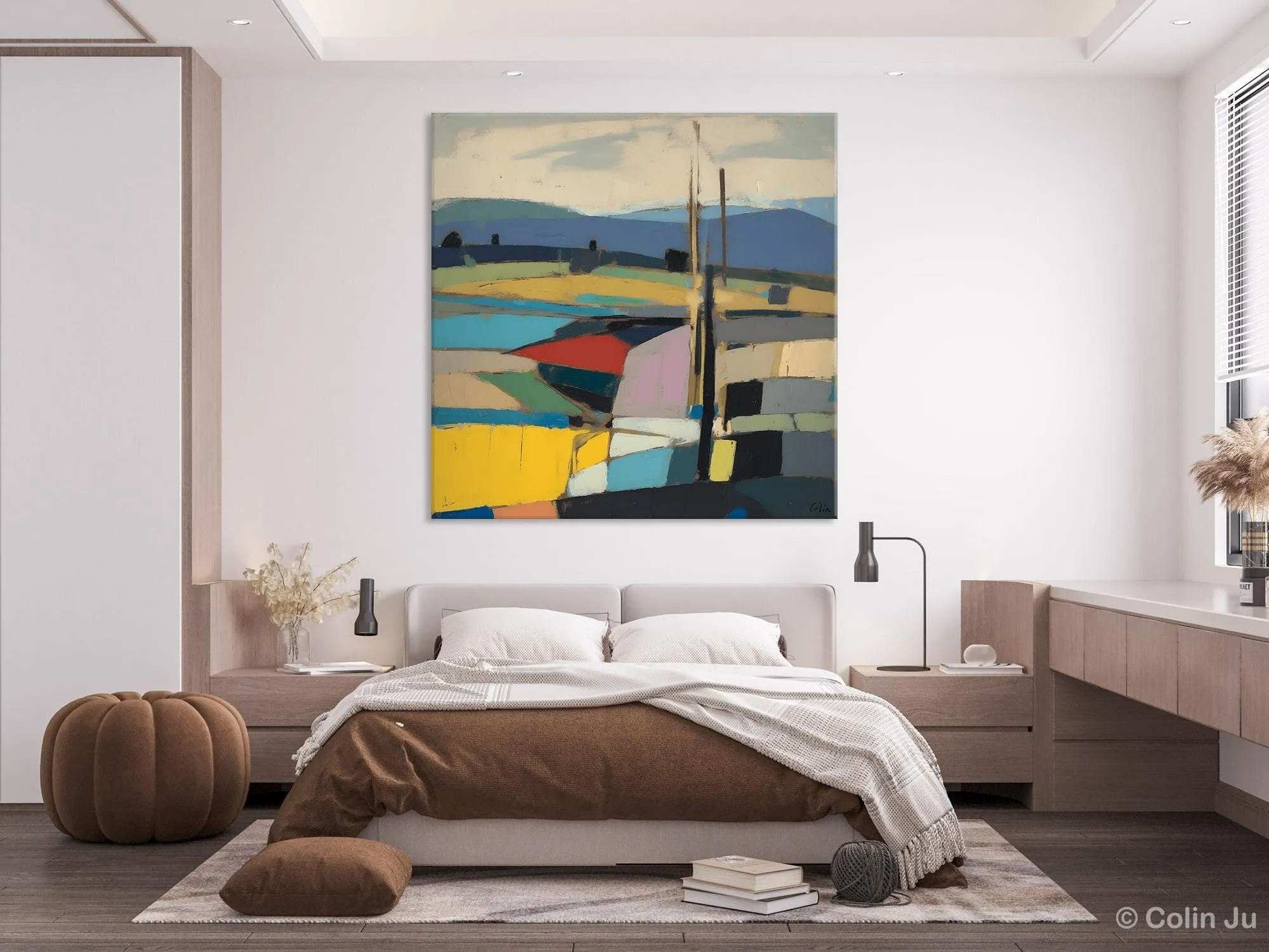 Original Landscape Wall Art Paintings, Abstract Wall Art Painting for Living Room, Landscape Canvas Paintings, Acrylic Painting on Canvas
