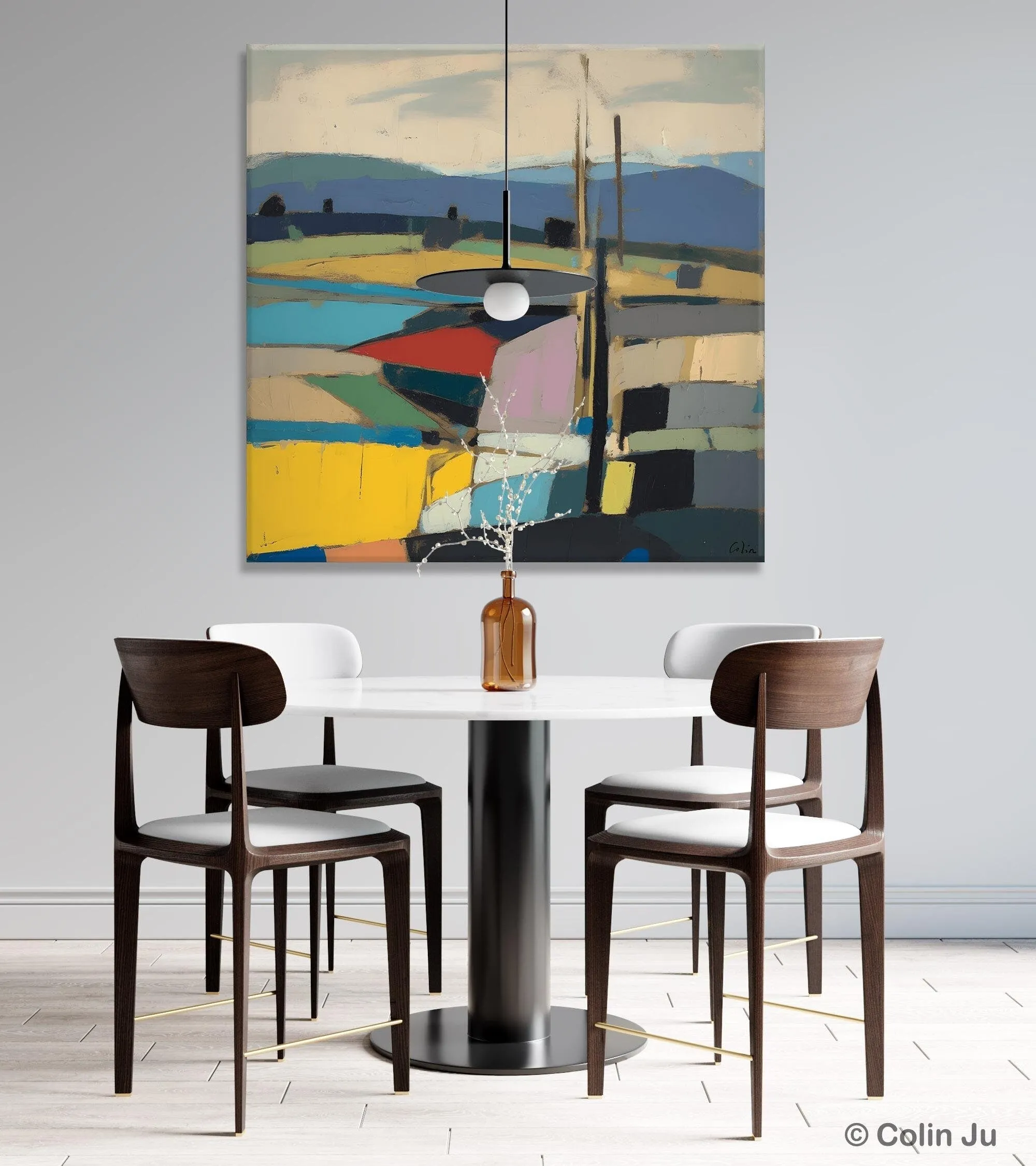 Original Landscape Wall Art Paintings, Abstract Wall Art Painting for Living Room, Landscape Canvas Paintings, Acrylic Painting on Canvas