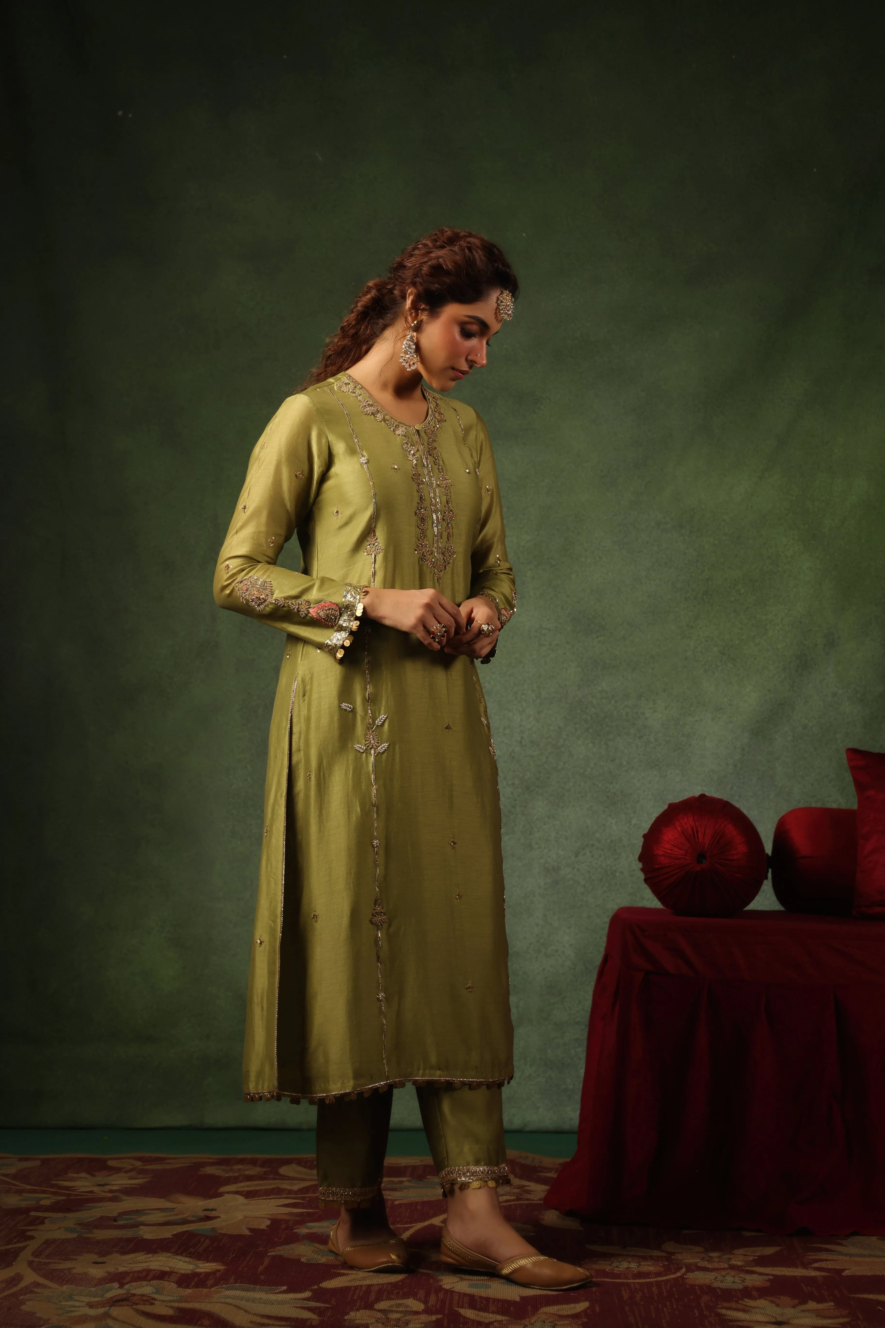Pakeezah Zardosi Patti Buta Joda Hara