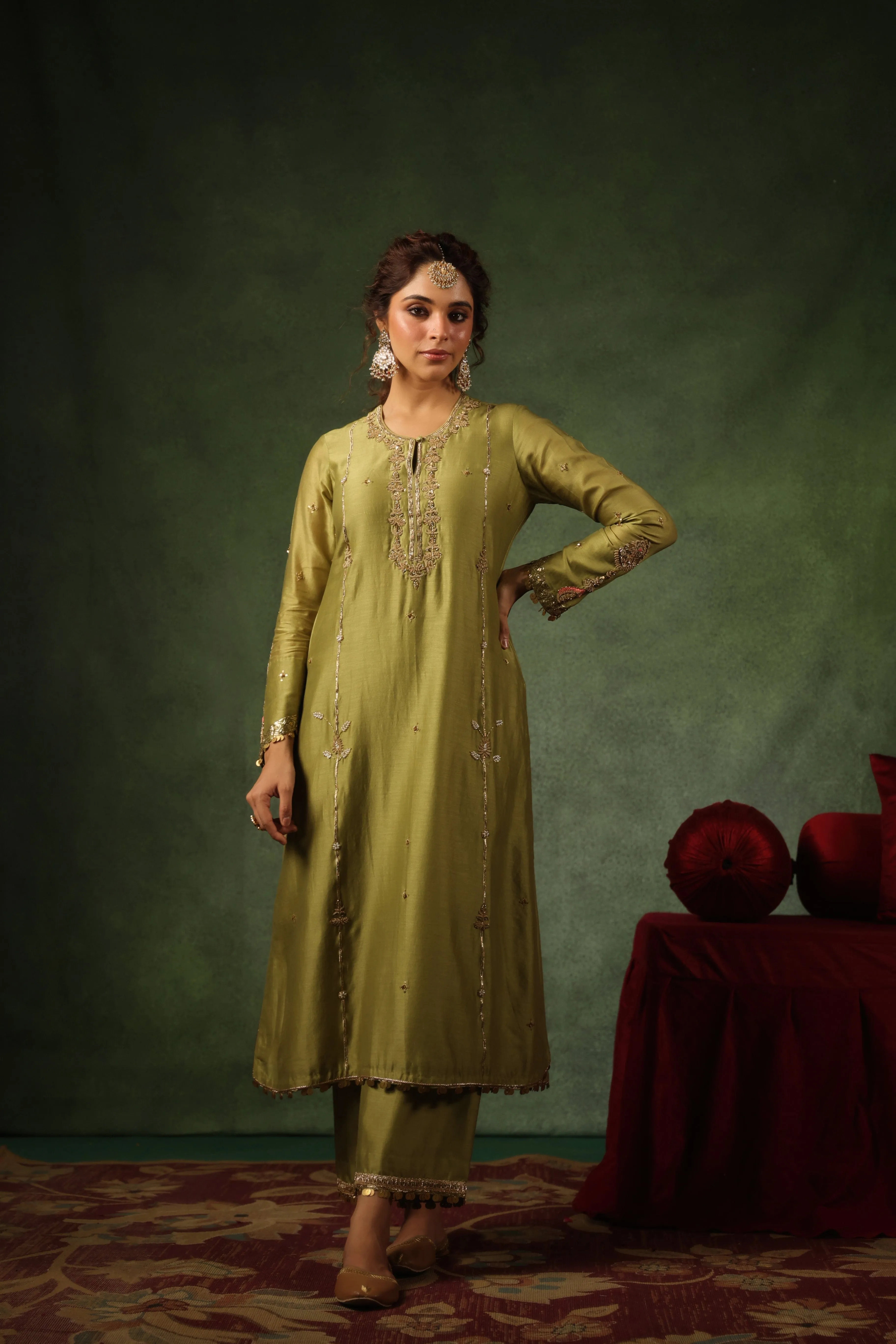 Pakeezah Zardosi Patti Buta Joda Hara