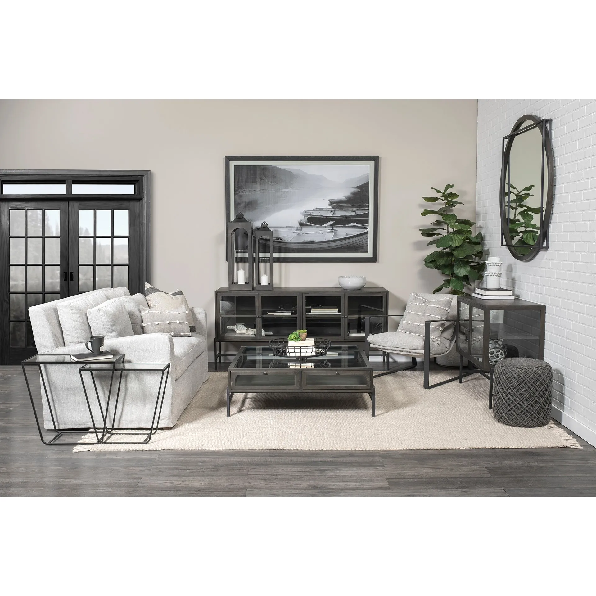 Payton Love Seat in Frost Gray