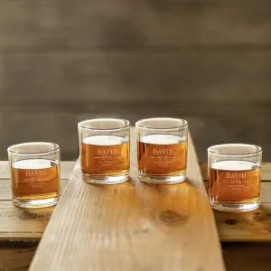 Personalized Groomsmen Lowball Glasses