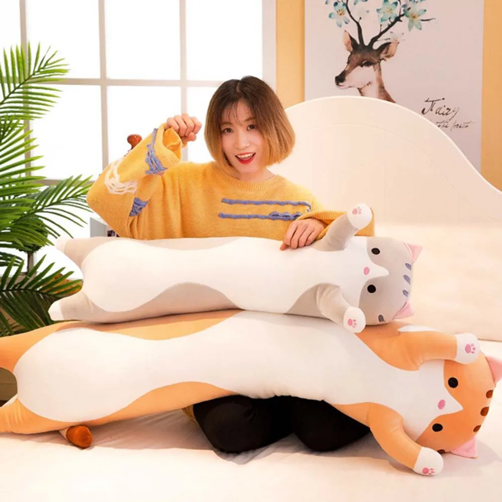 Plush Cat Doll Stuffed Kitten Pillow