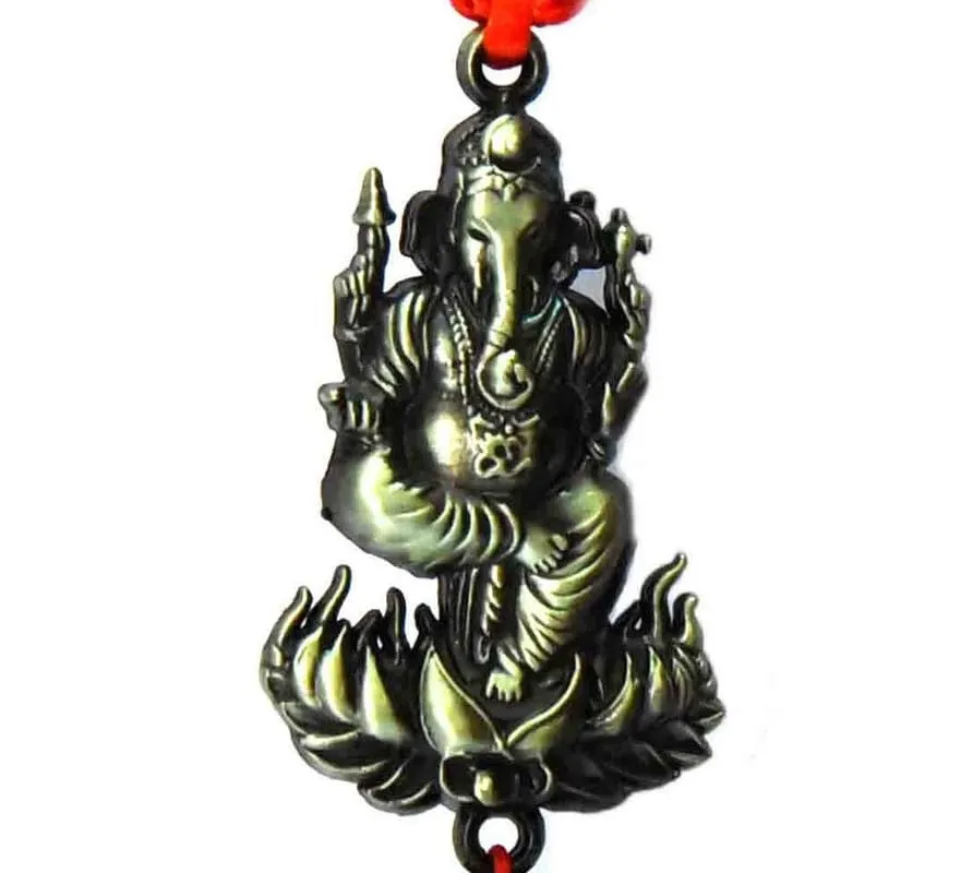 RCW Wall Hanging Showpiece Evil Eye for Home Decoration Lotus Ganesh Evil Eye for Good Luck Ornament Amulet for Car, Home and Office for Protection and Blessing