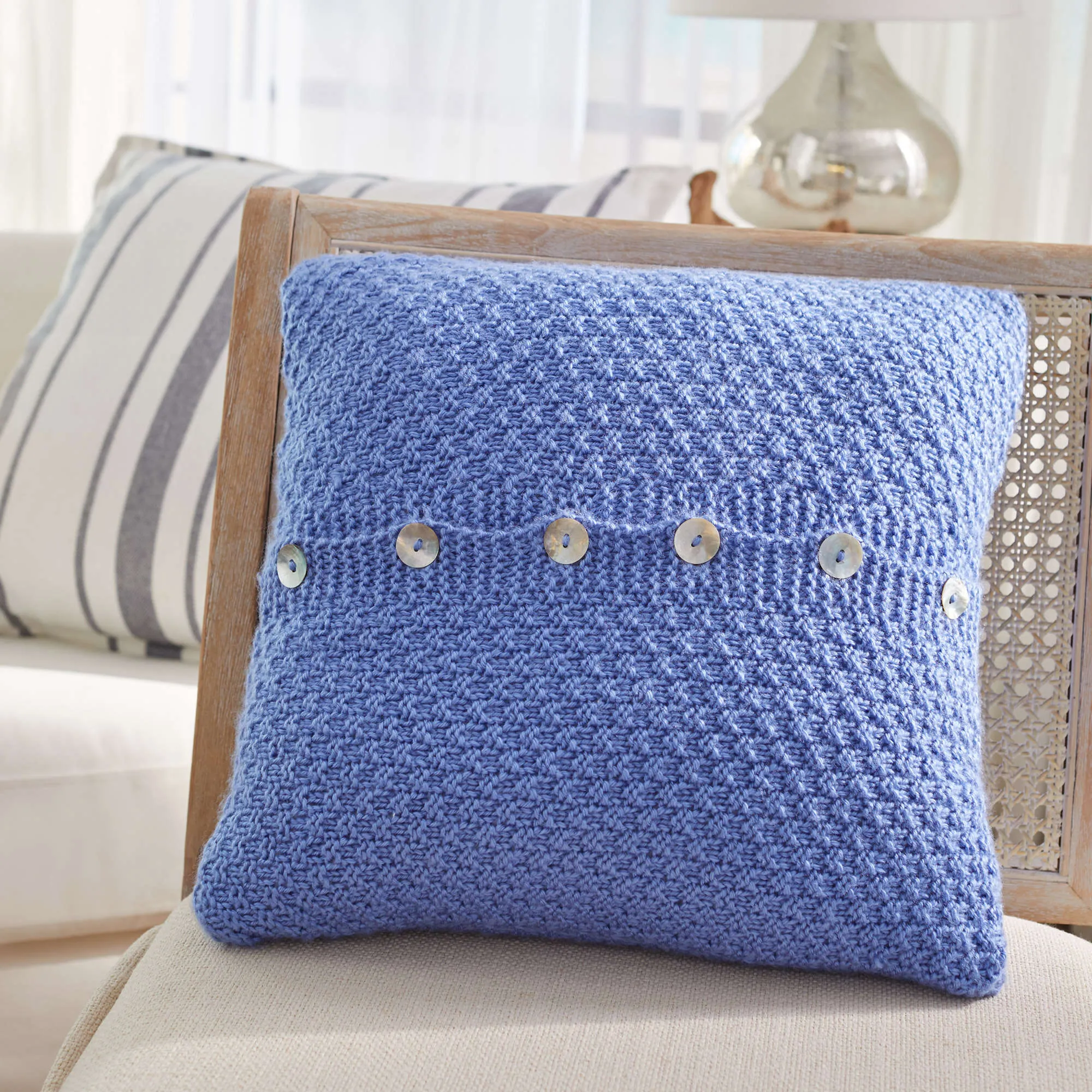 Red Heart Beach House Knit Pillows