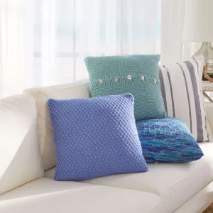 Red Heart Beach House Knit Pillows
