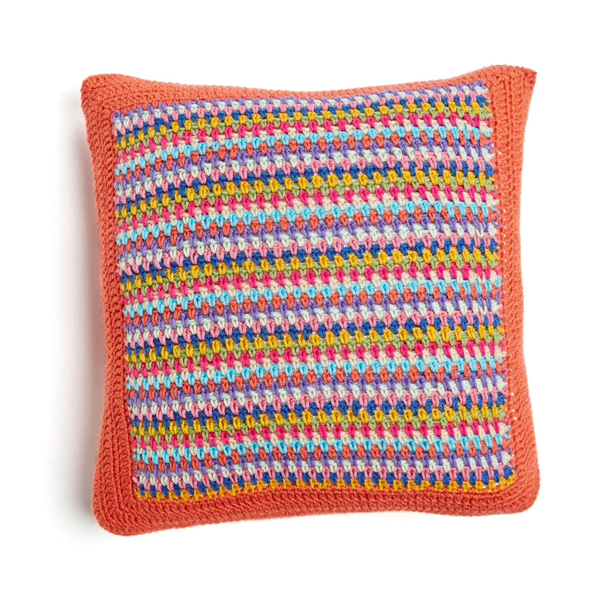 Red Heart Crochet Patched Persuasion Pillows