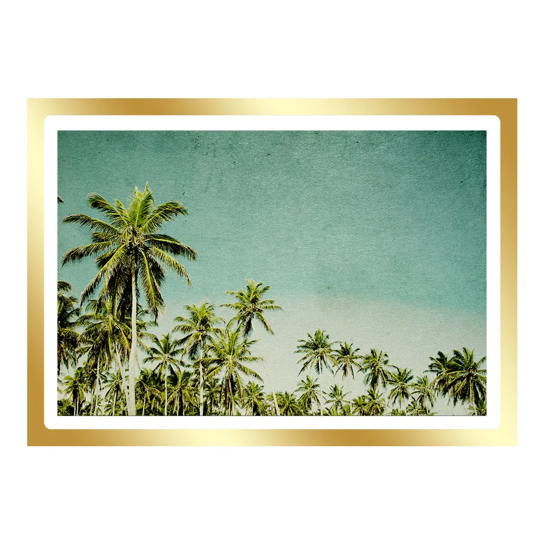Retro Palm Trees Custom Art