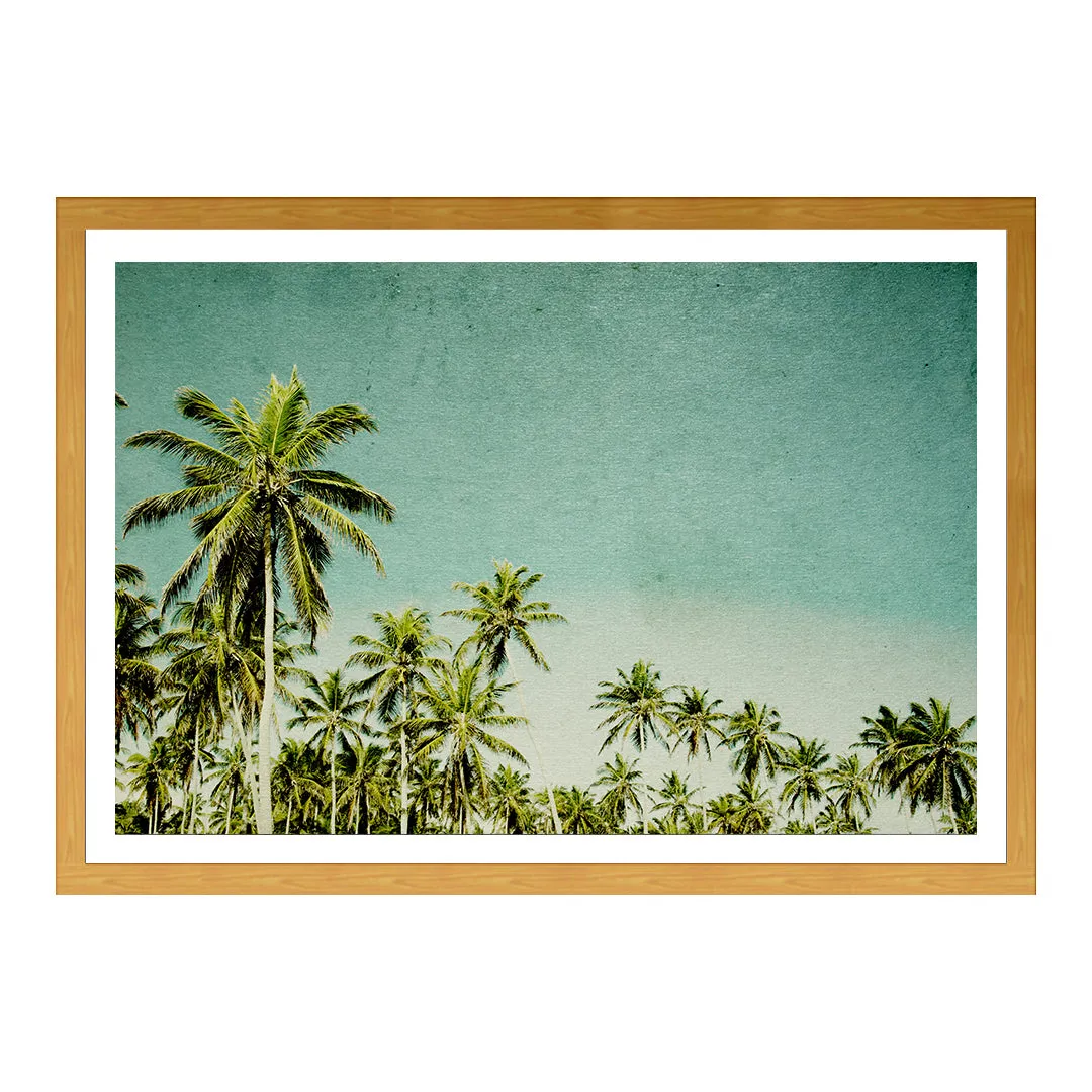 Retro Palm Trees Custom Art