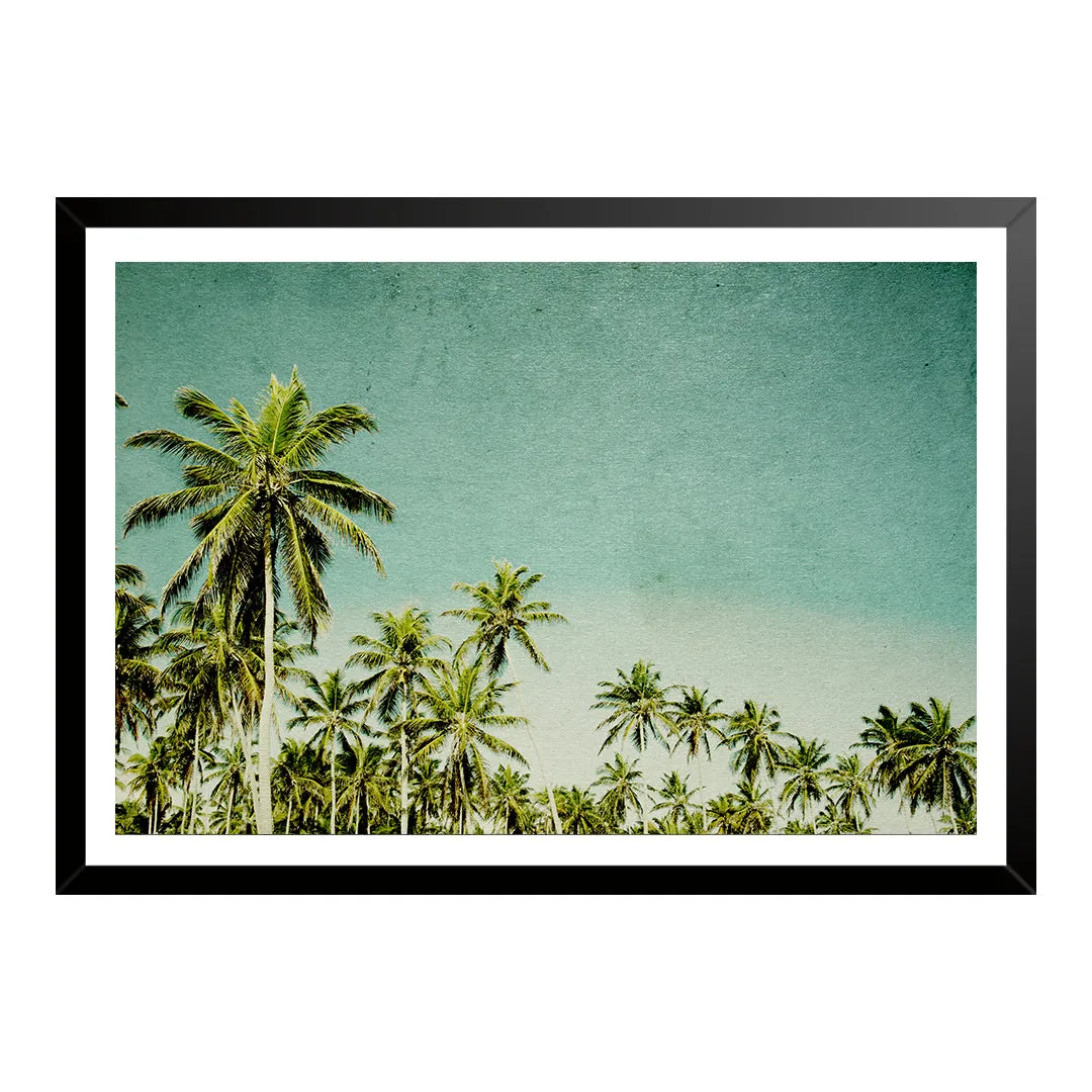 Retro Palm Trees Custom Art