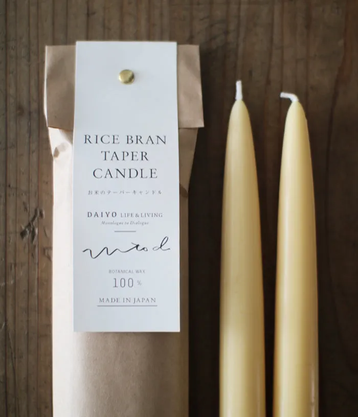 Rice Bran Wax Taper Candles