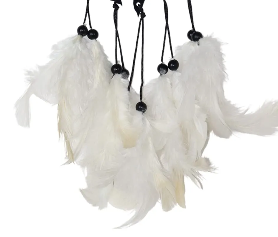 RPH Handicrafts Dream Catcher Shiv ji for car Hanging | Positive Vibes Ornament Mirror Hanging Small 9 x12cm (White B)