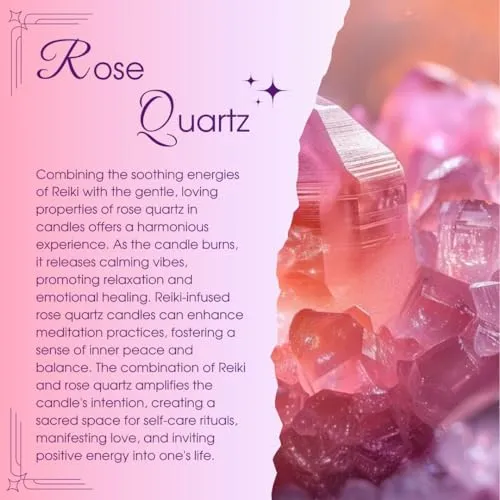 Ruya's Handcrafts Serinity Unicorn Jars Double Wick Rose Quartz Stone | Revealing Delightful Surprises Every Flicker Therapy Candles | Love Spell Candles (Maker's Choice)