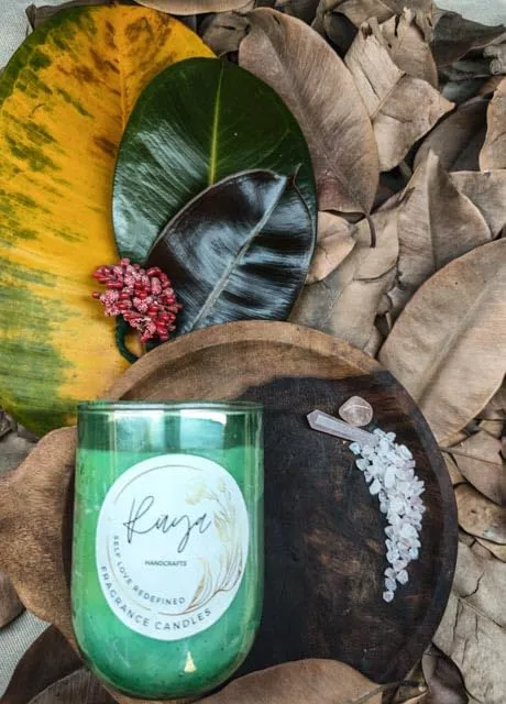 Ruya's Handcrafts Serinity Unicorn Jars Double Wick Rose Quartz Stone | Revealing Delightful Surprises Every Flicker Therapy Candles | Love Spell Candles (Maker's Choice)