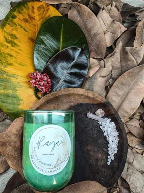 Ruya's Handcrafts Serinity Unicorn Jars Double Wick Rose Quartz Stone | Revealing Delightful Surprises Every Flicker Therapy Candles | Love Spell Candles (Maker's Choice)