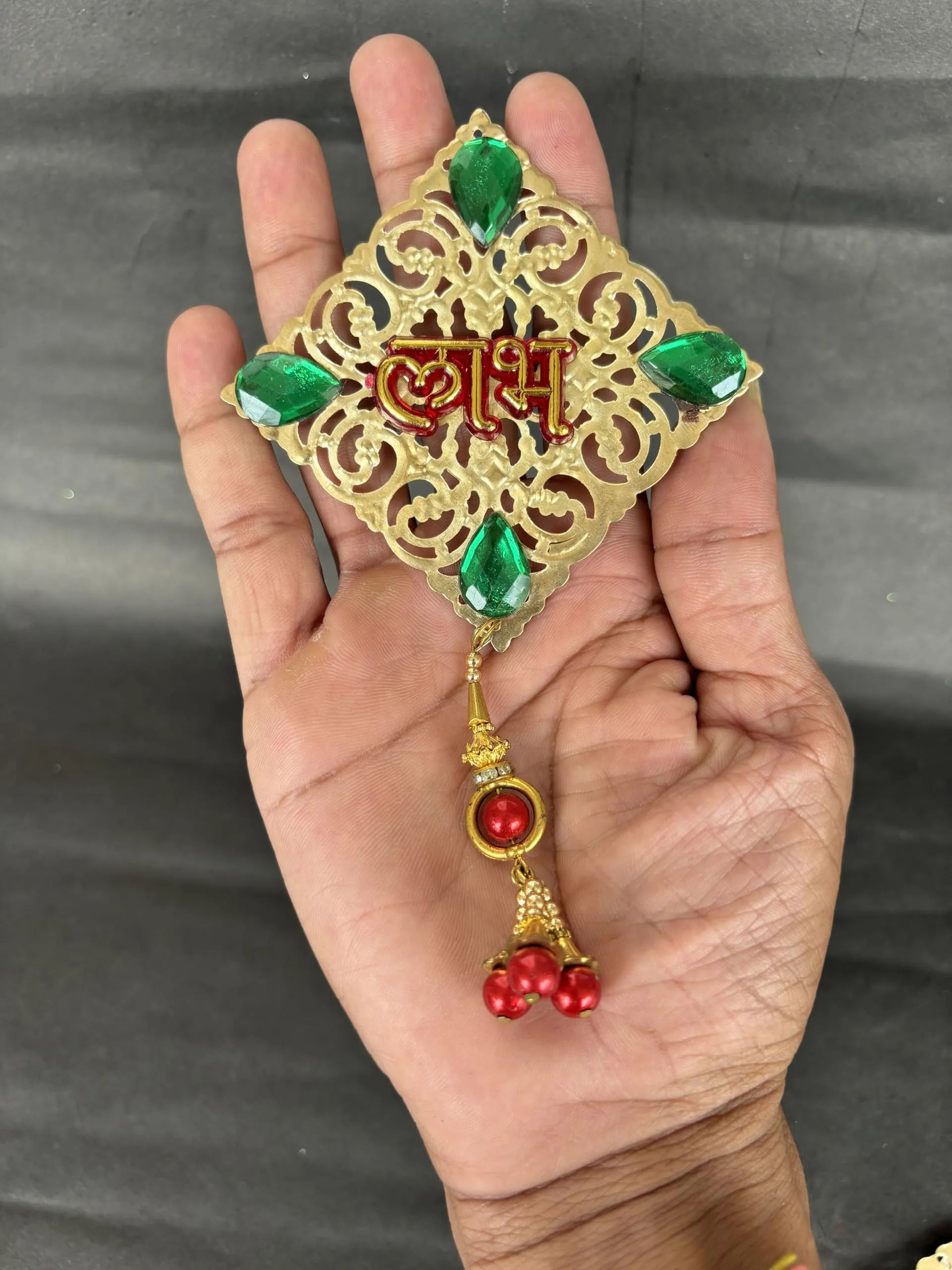 Salvus APP SOLUTIONS Diwali Shubh Acrylic Multicolour Labh Door Wall Hanging Decoration Shubh Labh Door Hanging Diwali Wall Hanging (Multi_ 9x18 (Lxh) Cm)