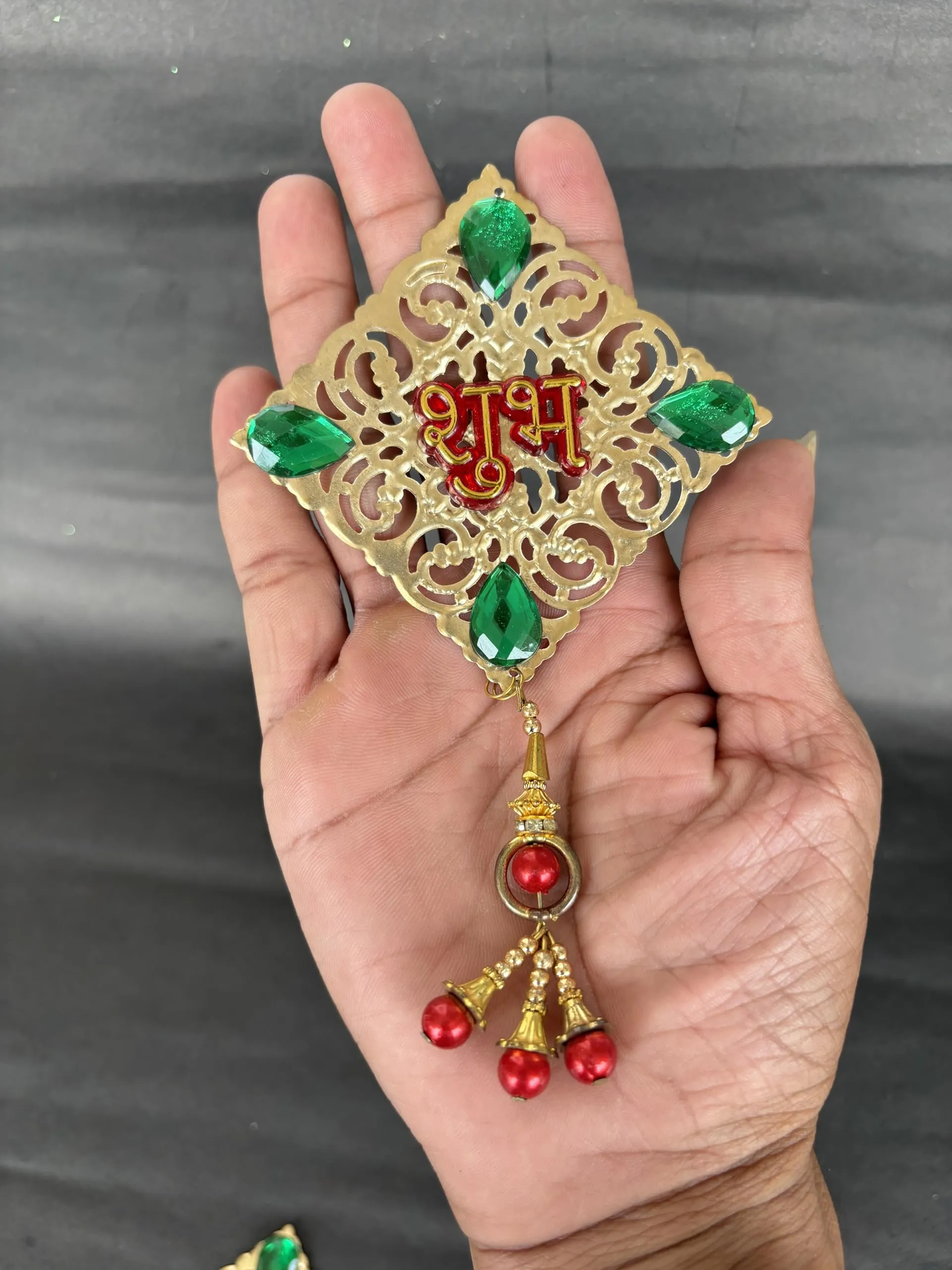 Salvus APP SOLUTIONS Diwali Shubh Acrylic Multicolour Labh Door Wall Hanging Decoration Shubh Labh Door Hanging Diwali Wall Hanging (Multi_ 9x18 (Lxh) Cm)