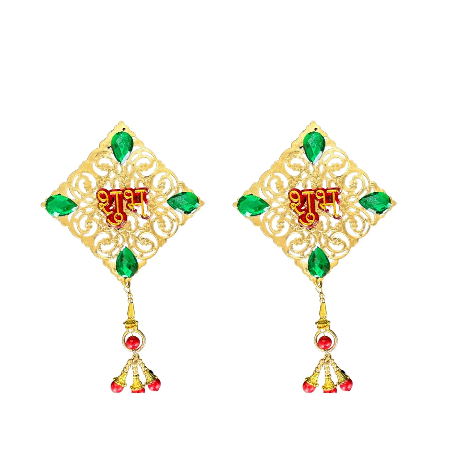 Salvus APP SOLUTIONS Diwali Shubh Acrylic Multicolour Labh Door Wall Hanging Decoration Shubh Labh Door Hanging Diwali Wall Hanging (Multi_ 9x18 (Lxh) Cm)