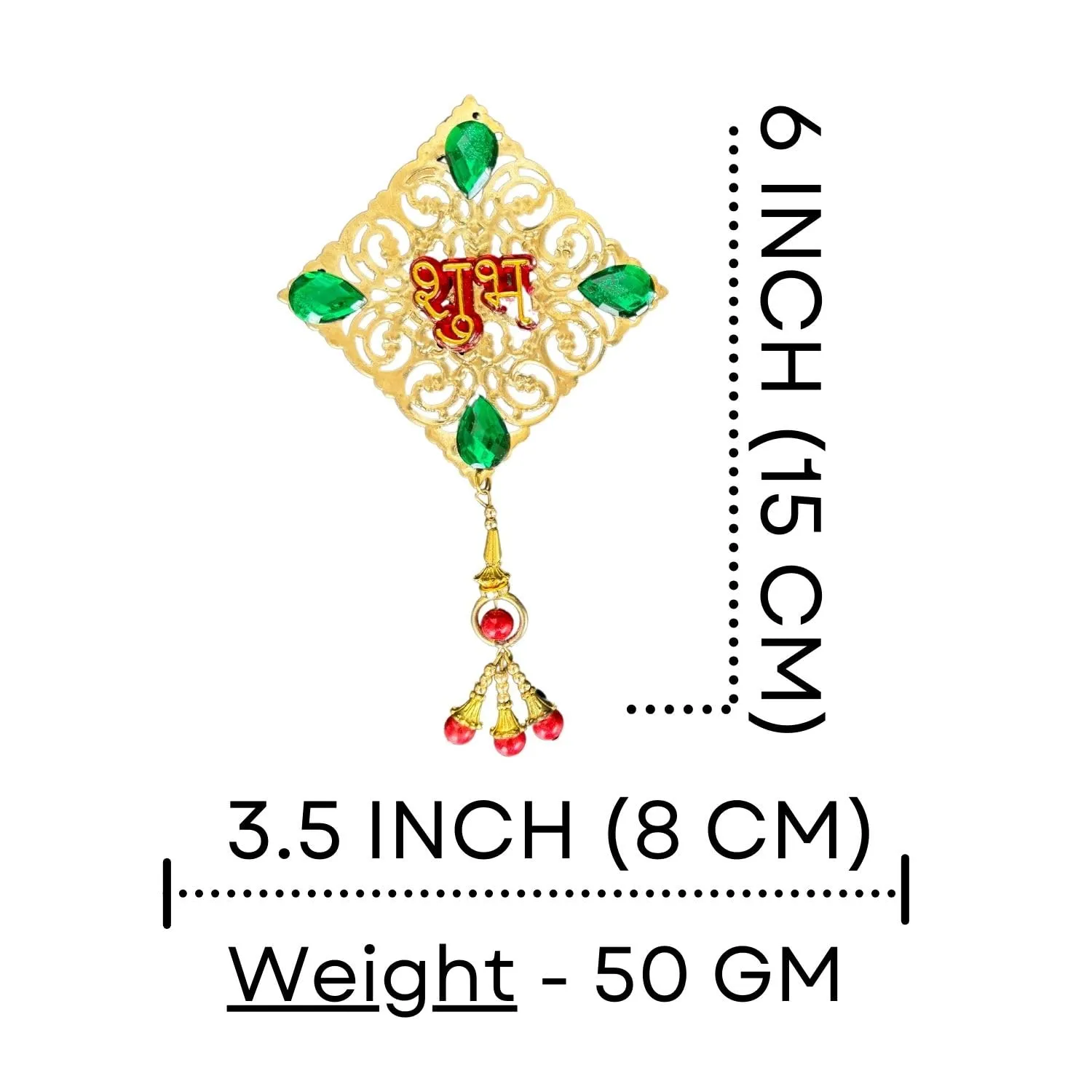 Salvus APP SOLUTIONS Diwali Shubh Acrylic Multicolour Labh Door Wall Hanging Decoration Shubh Labh Door Hanging Diwali Wall Hanging (Multi_ 9x18 (Lxh) Cm)