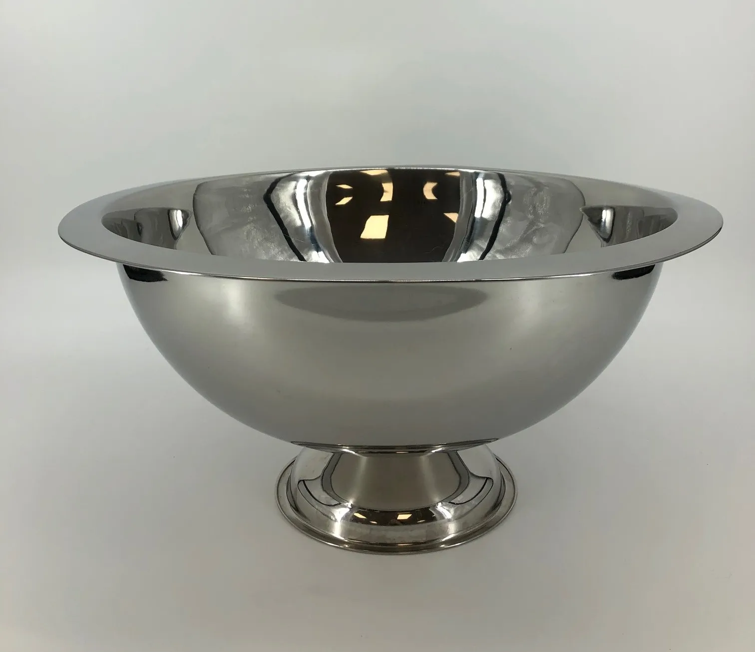 Serving Bowl- Silver 20" Plain