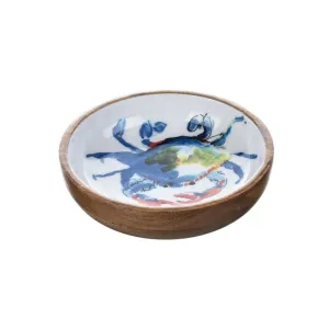 Shoeless Joe 20cm Crab Wooden Shallow Bowl