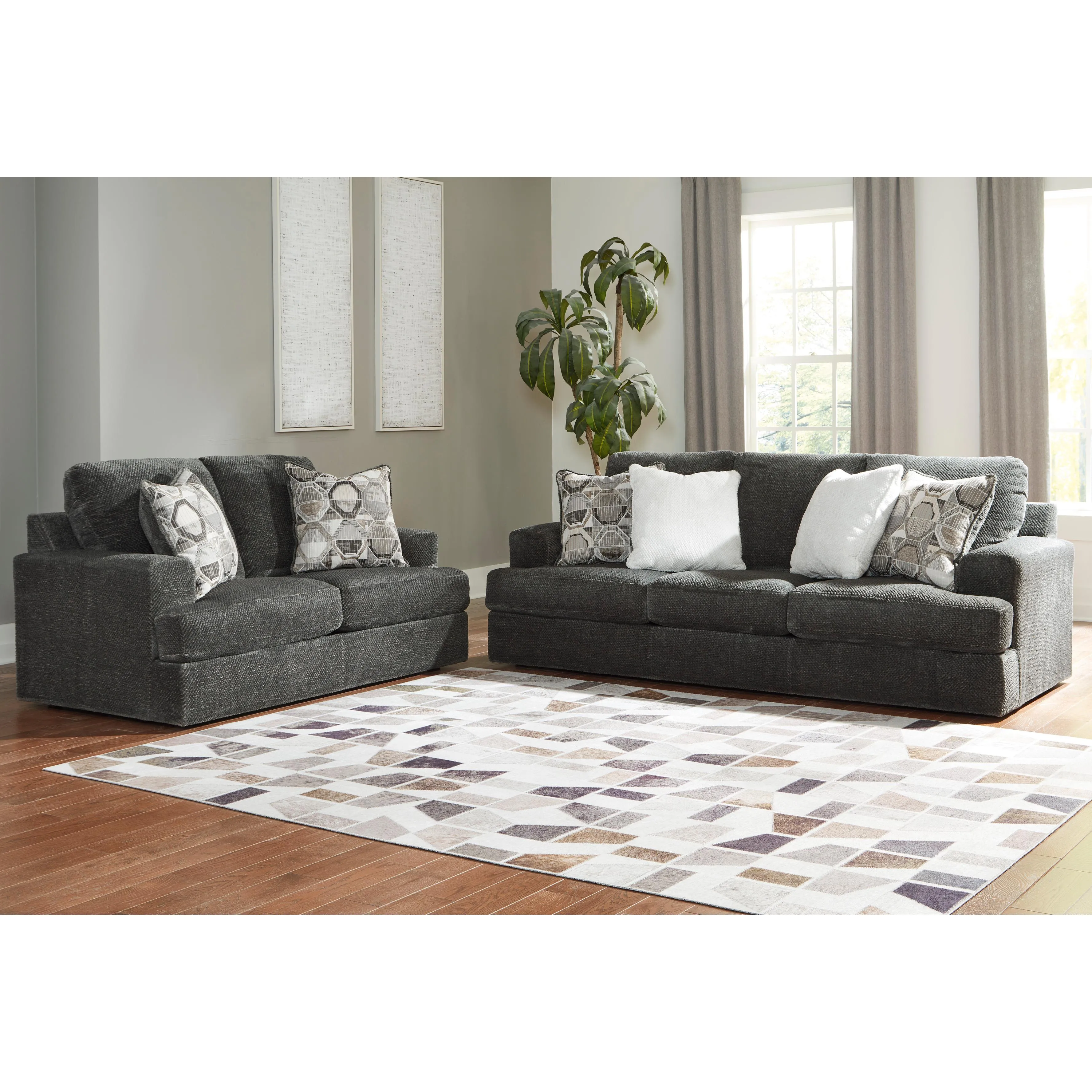 Signature Design by Ashley Karinne Stationary Fabric Loveseat 3140235