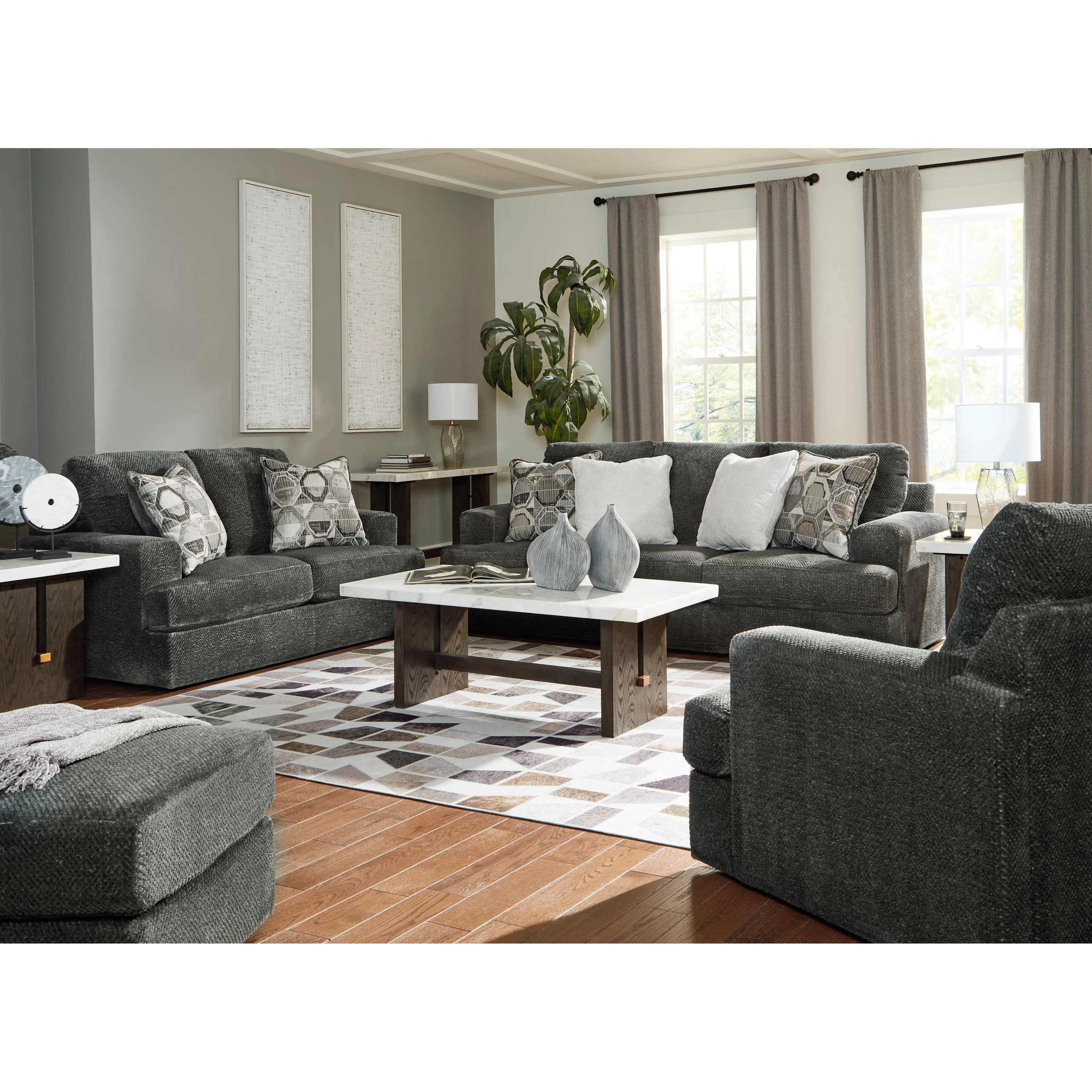 Signature Design by Ashley Karinne Stationary Fabric Loveseat 3140235