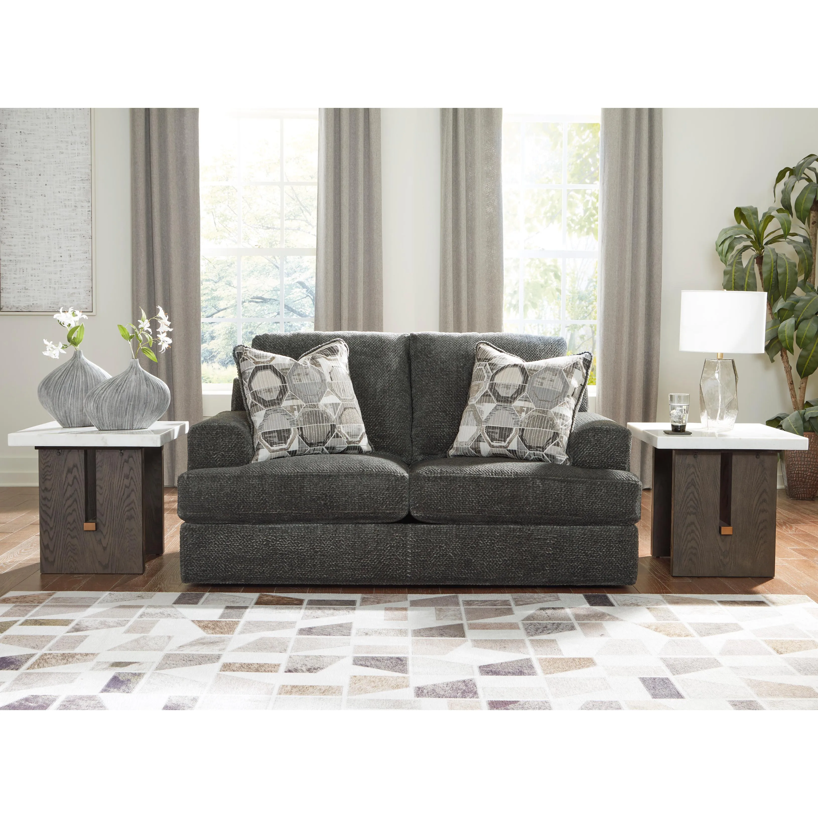 Signature Design by Ashley Karinne Stationary Fabric Loveseat 3140235