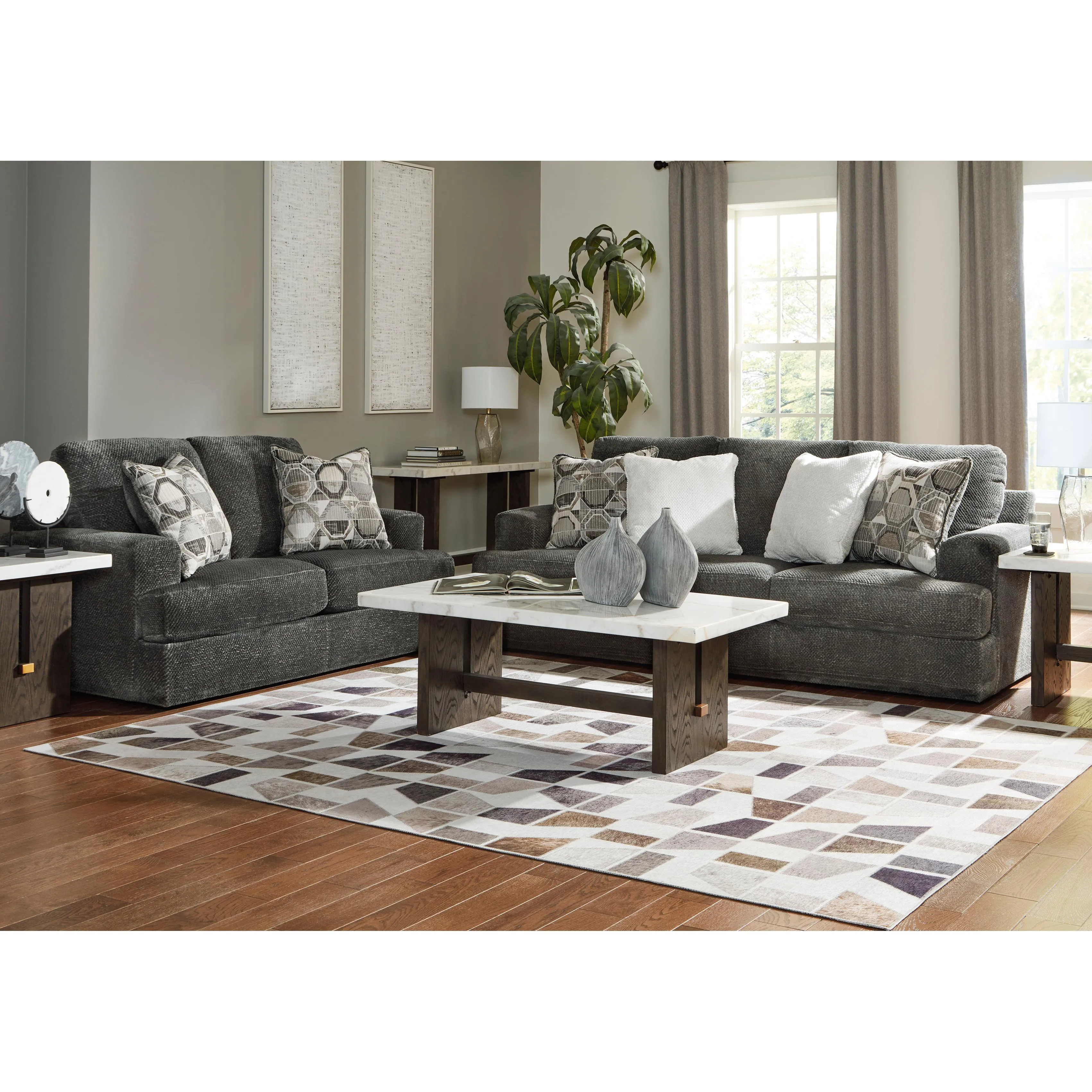 Signature Design by Ashley Karinne Stationary Fabric Loveseat 3140235