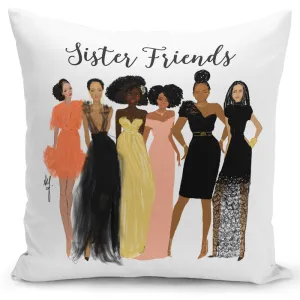 Sister Friends Pillow Cover