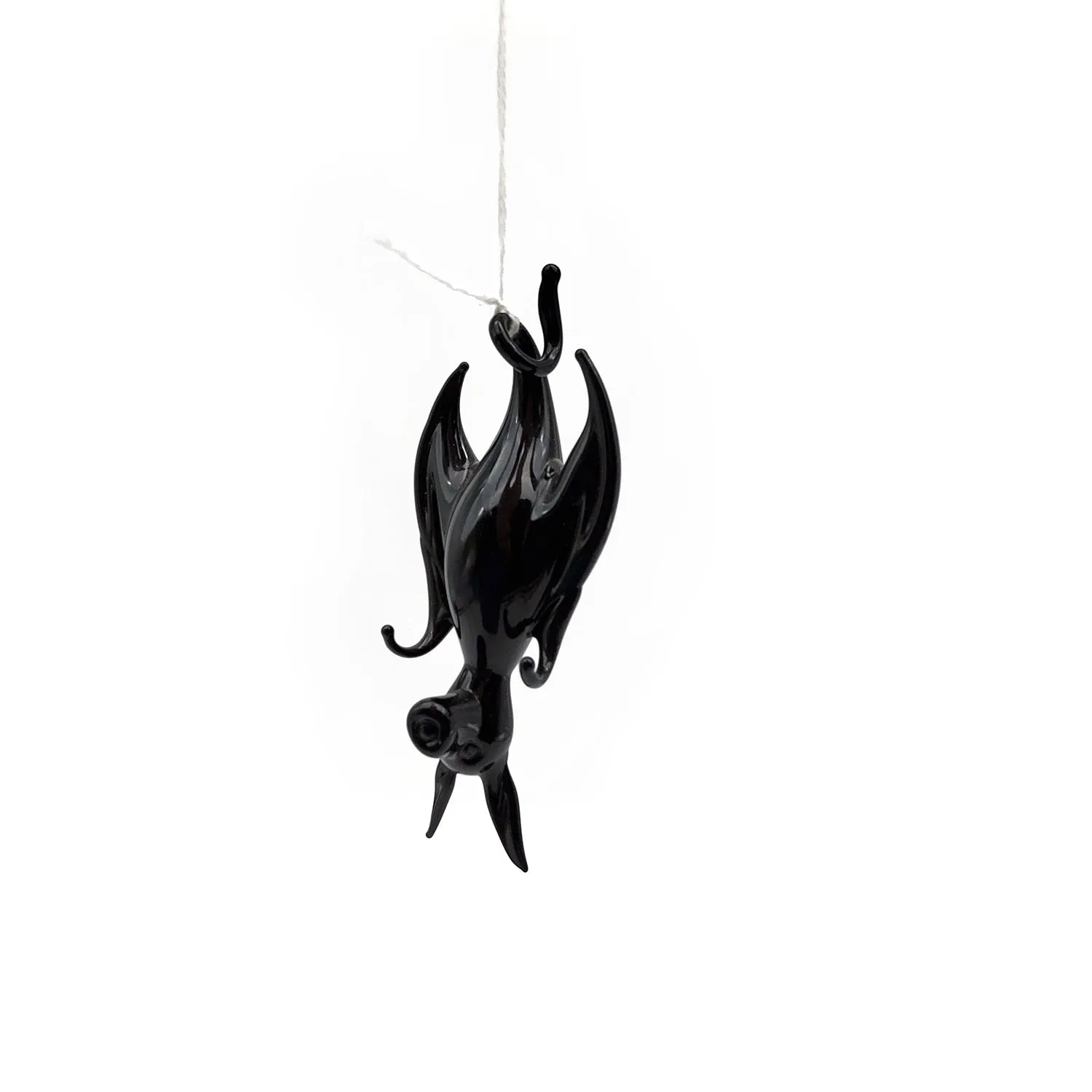 Small Hanging Bat Glass Figurine
