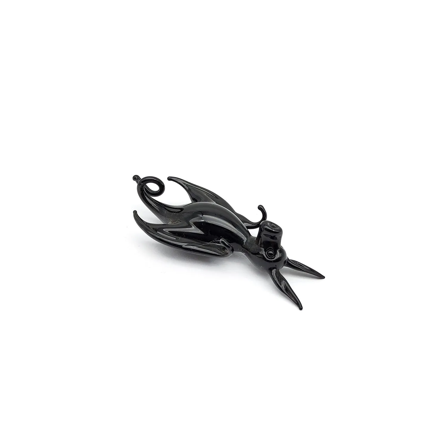 Small Hanging Bat Glass Figurine