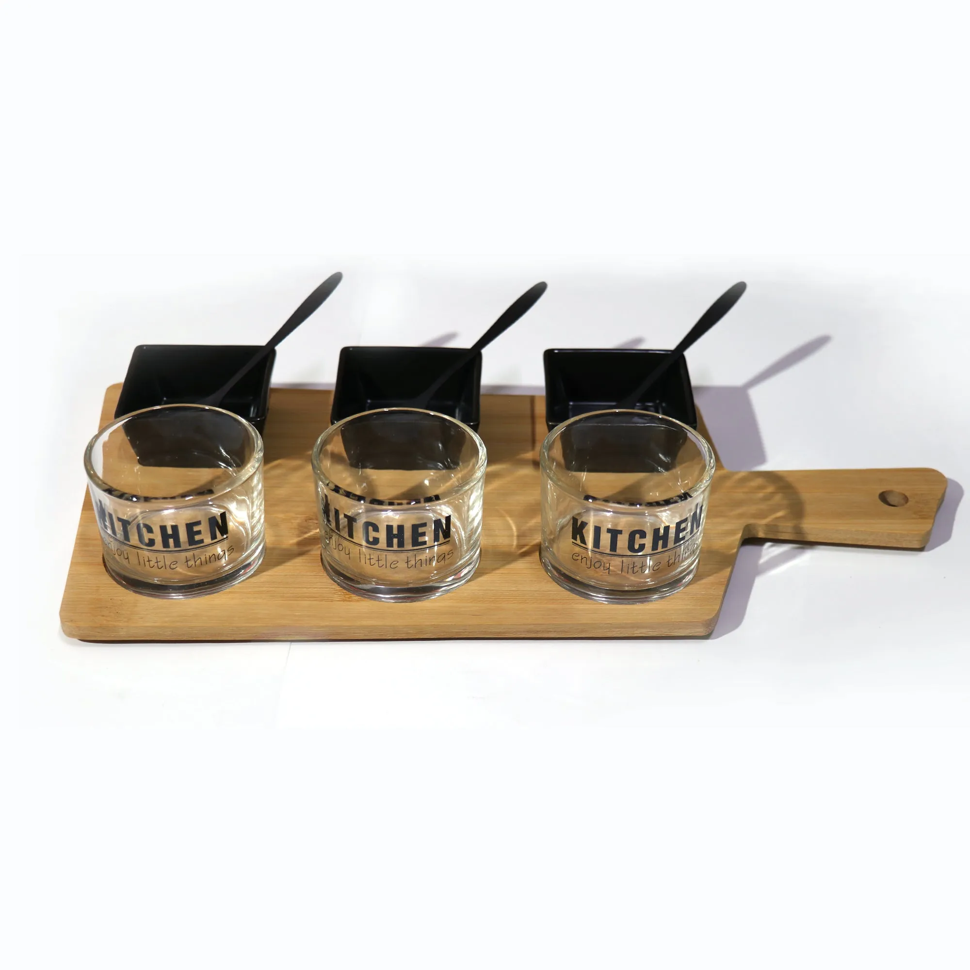 Snow Flake Serving Set: 10PC Elegant Tray with Glass Bowls | Cotton Home UAE