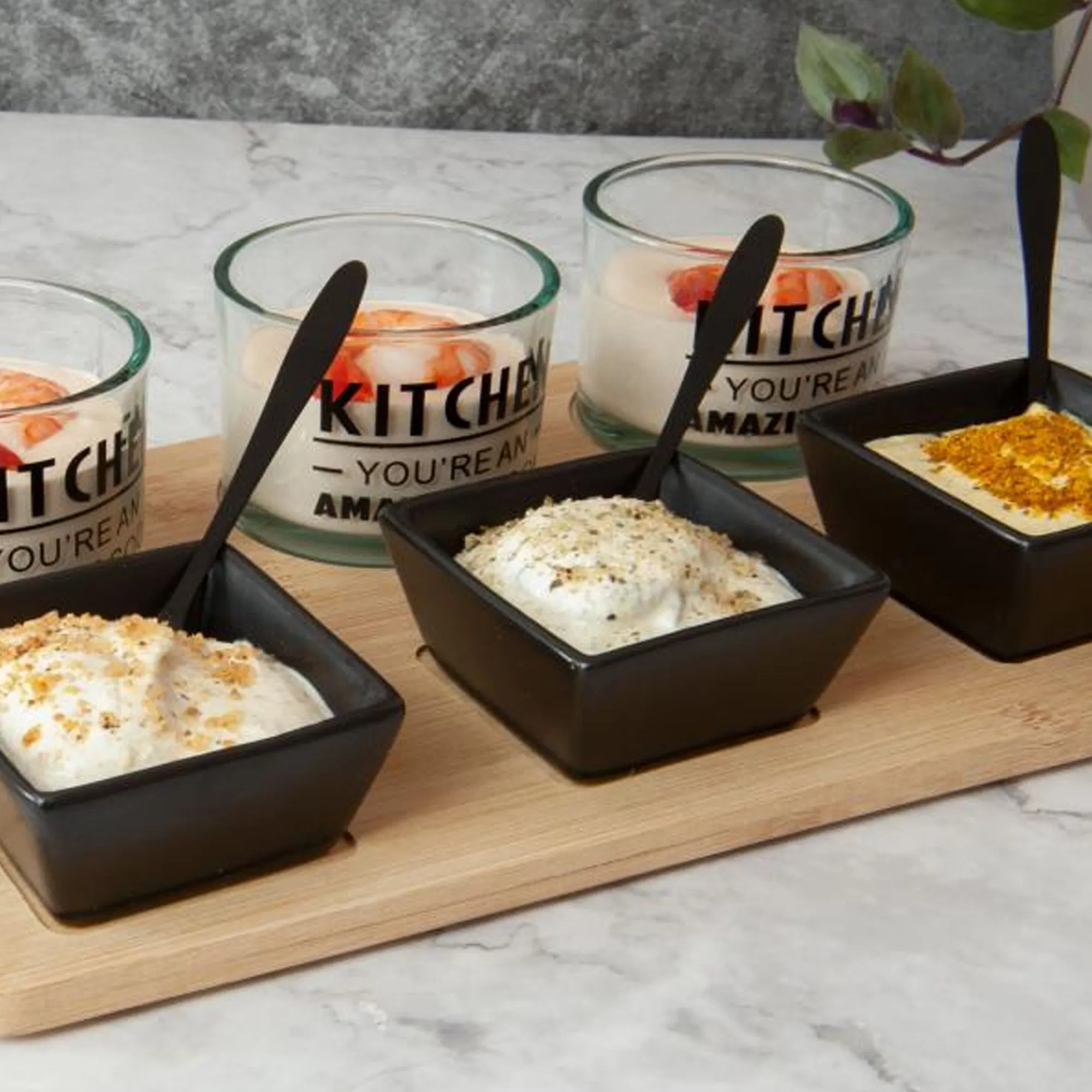 Snow Flake Serving Set: 10PC Elegant Tray with Glass Bowls | Cotton Home UAE