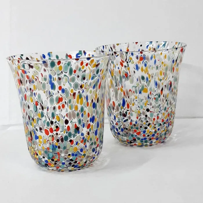 SPECKLED TUMBLER SET 2 GLASSES