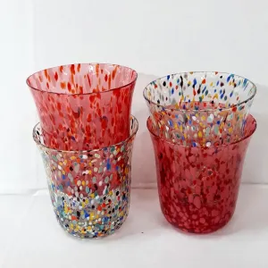 SPECKLED TUMBLER SET 2 GLASSES