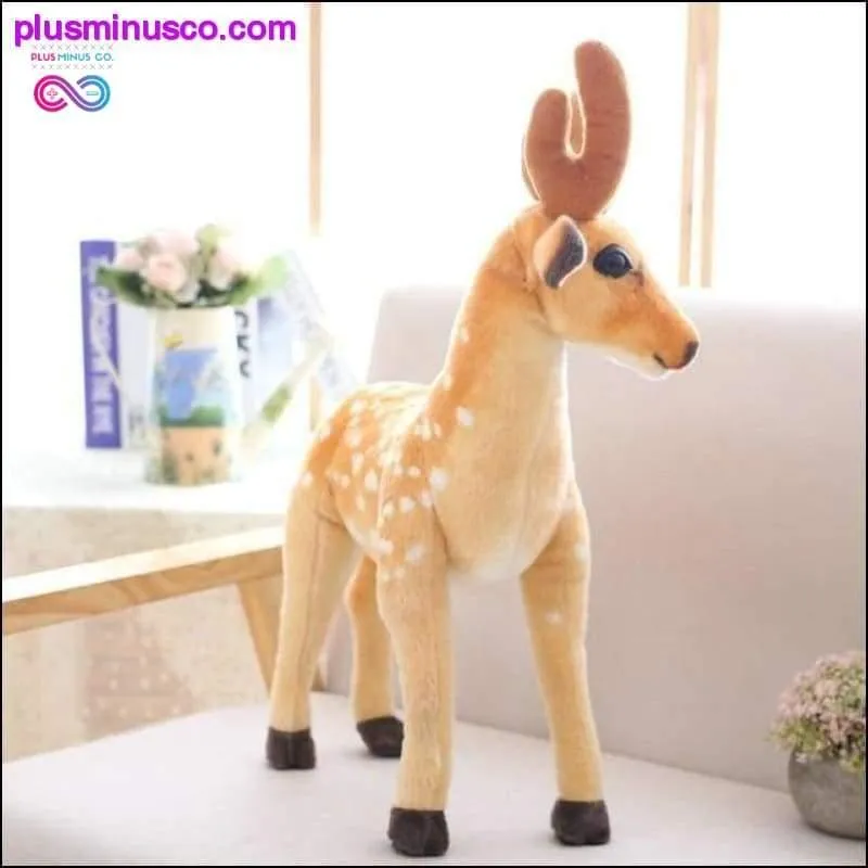 Stuffed Plush Christmas Deer Toy for Kids at PlusMinusCo.com