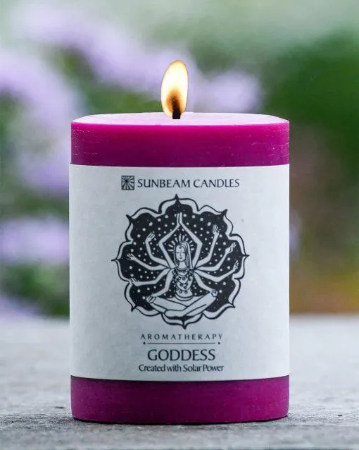 Sunbeam Candle Beeswax Goddess Pillar 3X4