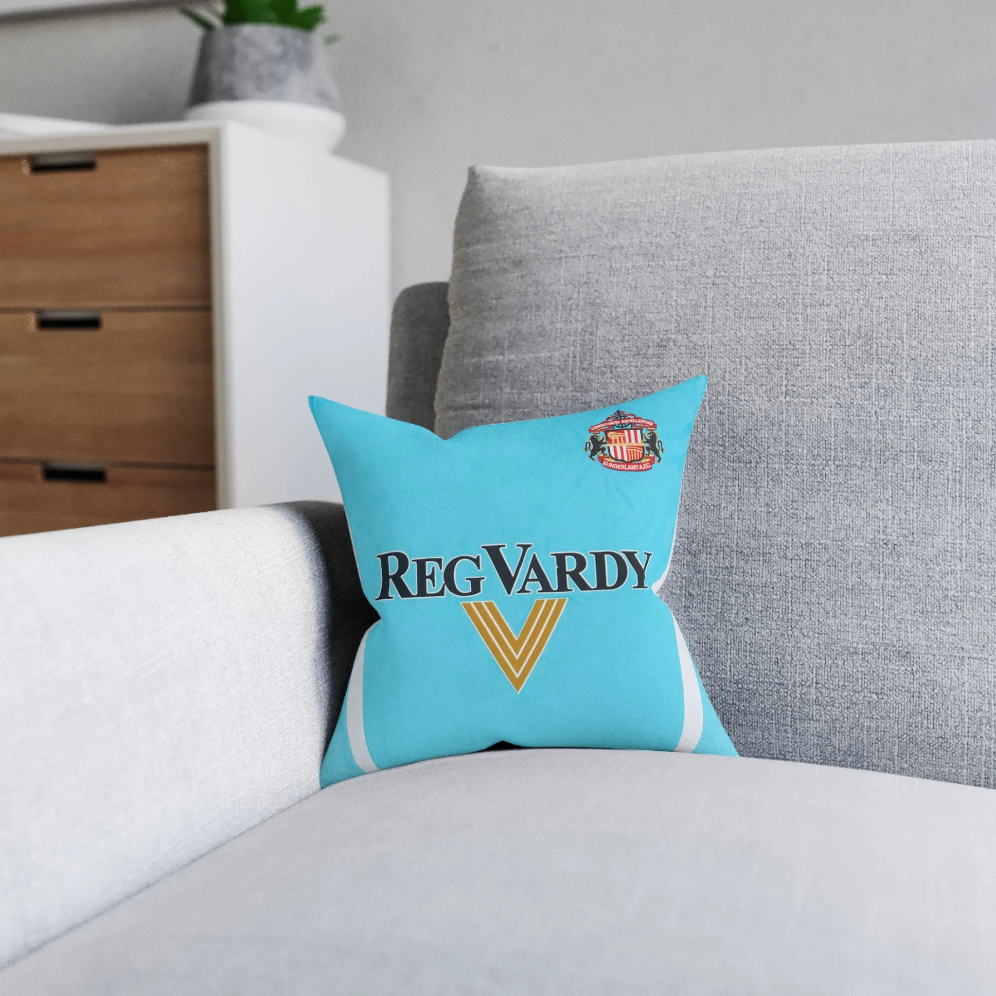 Sunderland Retro Reg Vardy Away Kits - Square Pillow