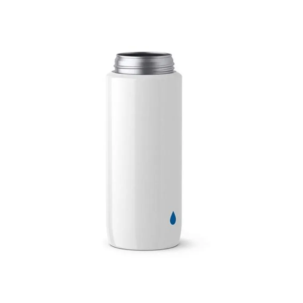 Tefal, Drink 2 Go Bottle, Light Steel, 0.6 L, White & Blue