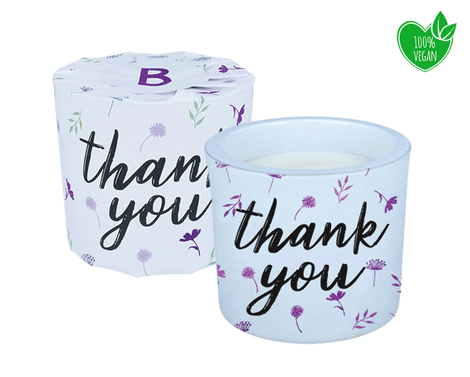 Thank You Wrapped Candle