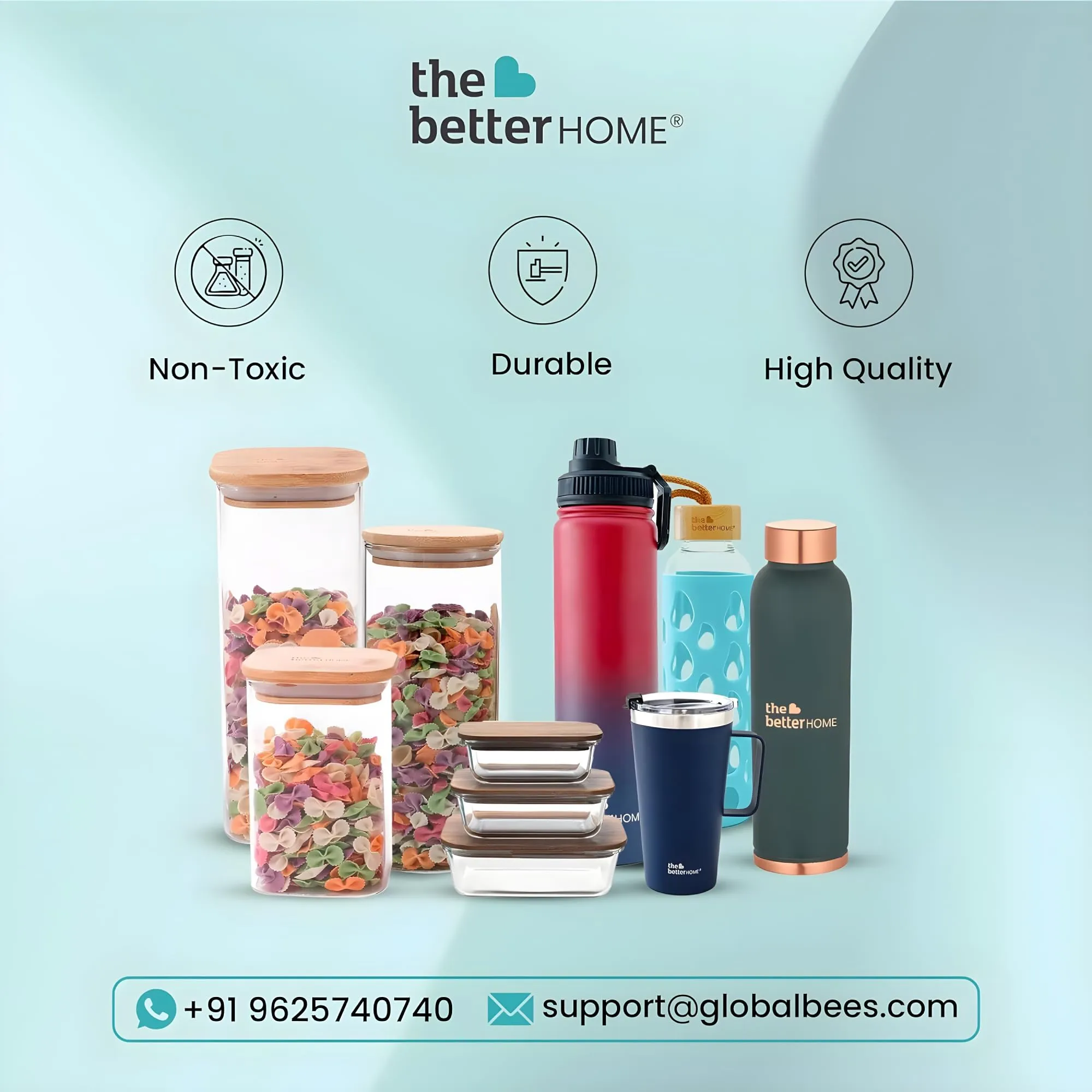 The Better Home Insulated Serving Casserole (2Pcs - 1.5L Each) | Stainless Steel Hotpot with Transparent Glass Lid | Hot Pot for Roti Box | Curry Bowls for Serving | House Warming Gifts for New Home