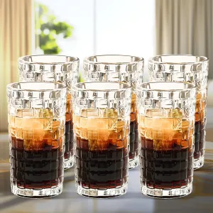The Better Home Zest Whiskey Glasses Set of 6 (320ml Each) | Lead Free Neat Whiskey Glass | Heavy Bottom Drinking Glass | Crystal Glass for Bar Home | Glass for Drinks | Cocktail Glasses