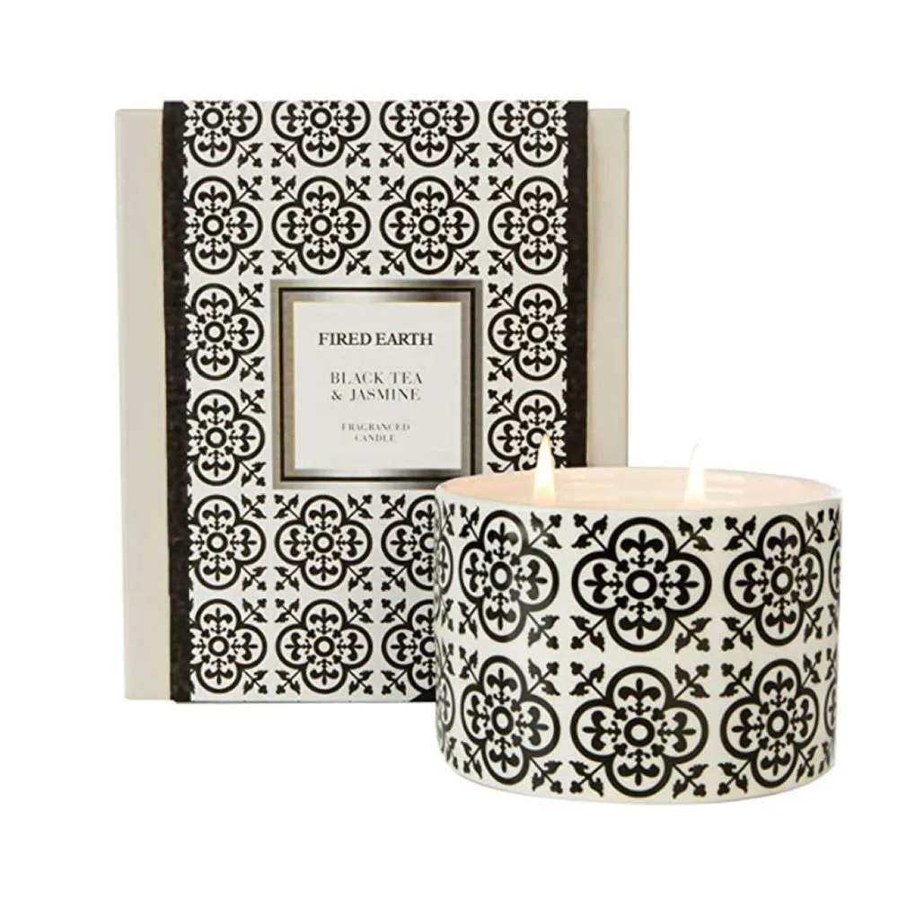 Wax Lyrical Fired Earth Black Tea & Jasmine Large Ceramic Candle