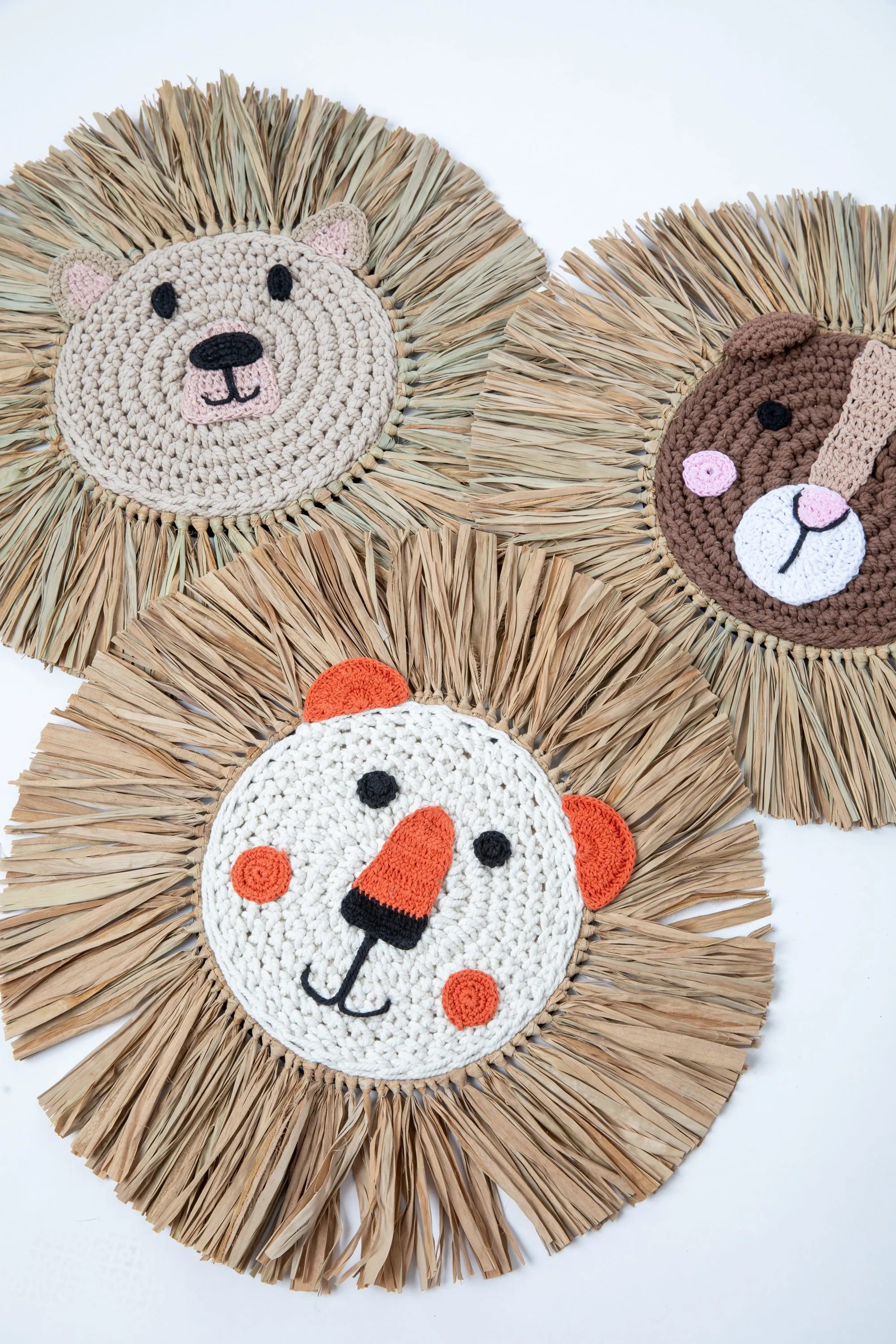Wild Animal Macrame Wall Hanging