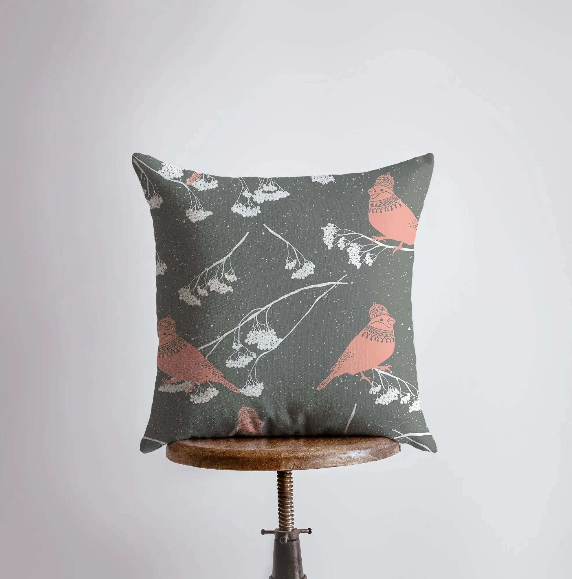 Winter Birds | Pillow Cover | Home Decor | Throw Pillow | Christmas Tree Pillow | Christmas Pillow | Decor Pillows for Couch | Bedroom Decor