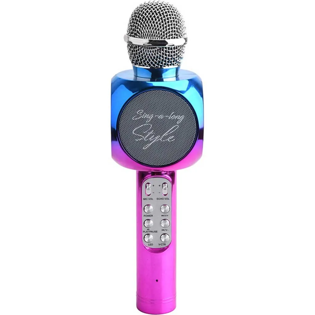 Wireless Express Sing-Along Pro Karaoke Metallic Electroplate Microphone
