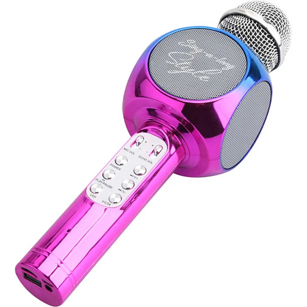 Wireless Express Sing-Along Pro Karaoke Metallic Electroplate Microphone