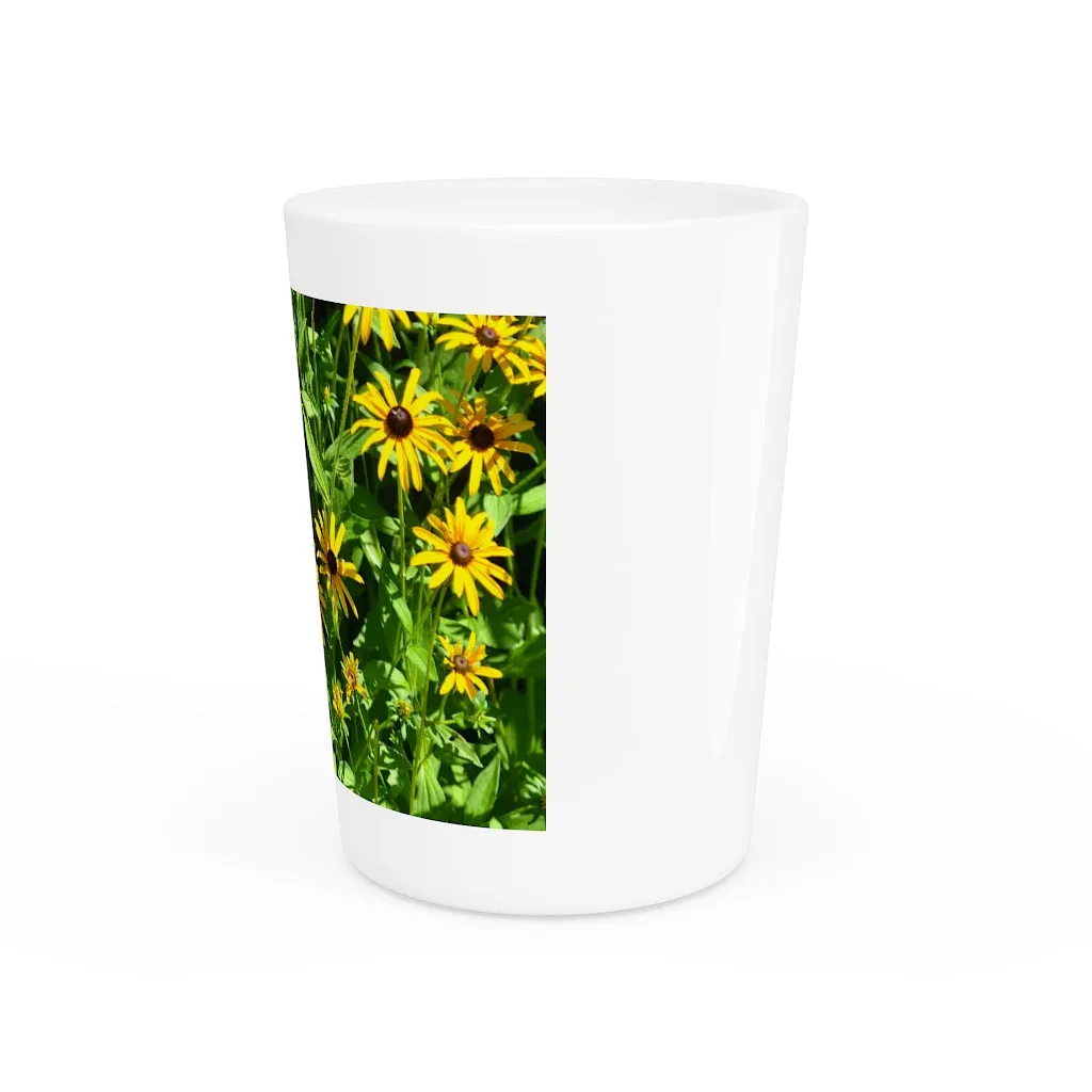 Yellow Flowers Shot Glass